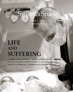 Sword & Spade Cover with man in respirator mask